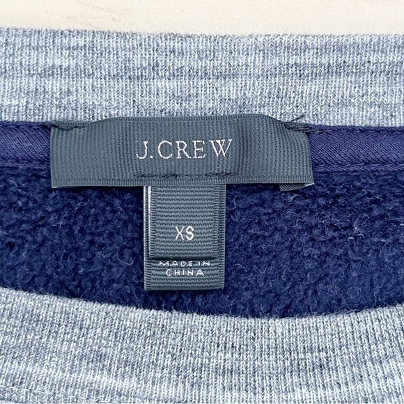 J.Crew Fleece-Lined Crewneck Sweatshirt in Heather Grey Marble, Size XS - Picture 4 of 11